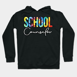 School Counselor Tie Dye Appreciation Day Back To School Hoodie